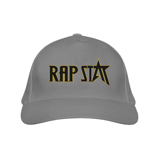 Rap Star Embroidered Grey Fitted Hat