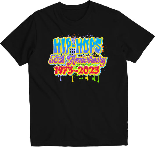 Hip-hops 50th Anniversary Graffiti Version Black T-Shirt