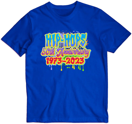 Hip-hops 50th Anniversary Graffiti Version Royal Blue T-shirt