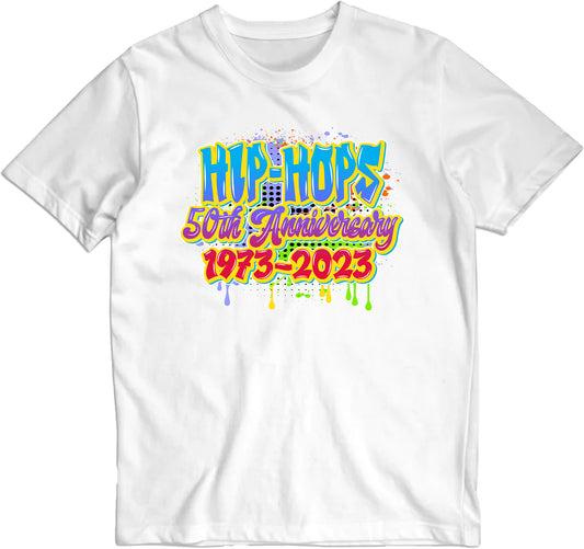 Hip-hops 50th Anniversary Graffiti Version White T-shirt