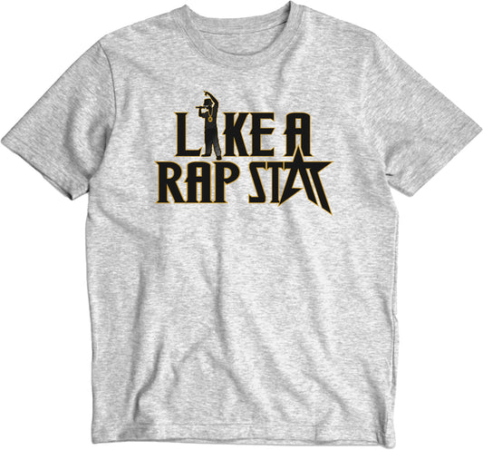 Like A Rap Star Trademarked Logo Sport Grey T-Shirt