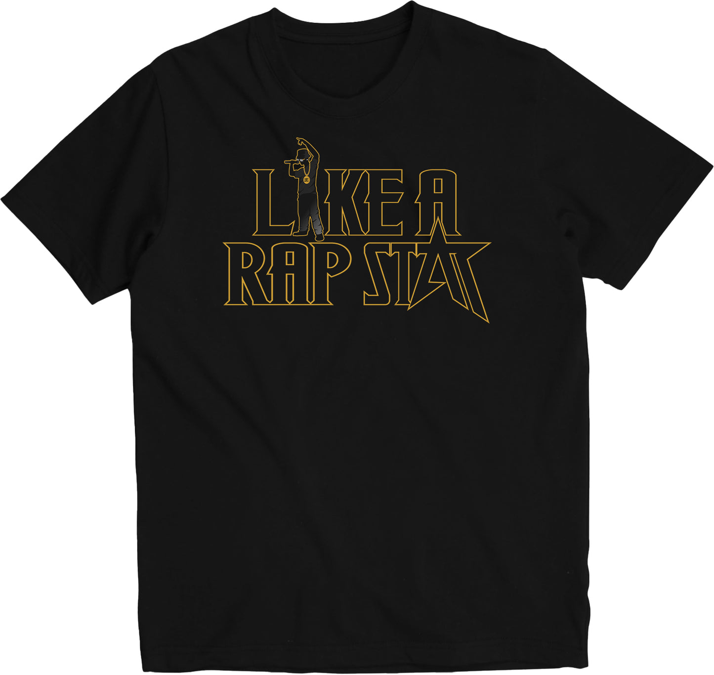 Like A Rap Star Trademarked Logo Black T-Shirt