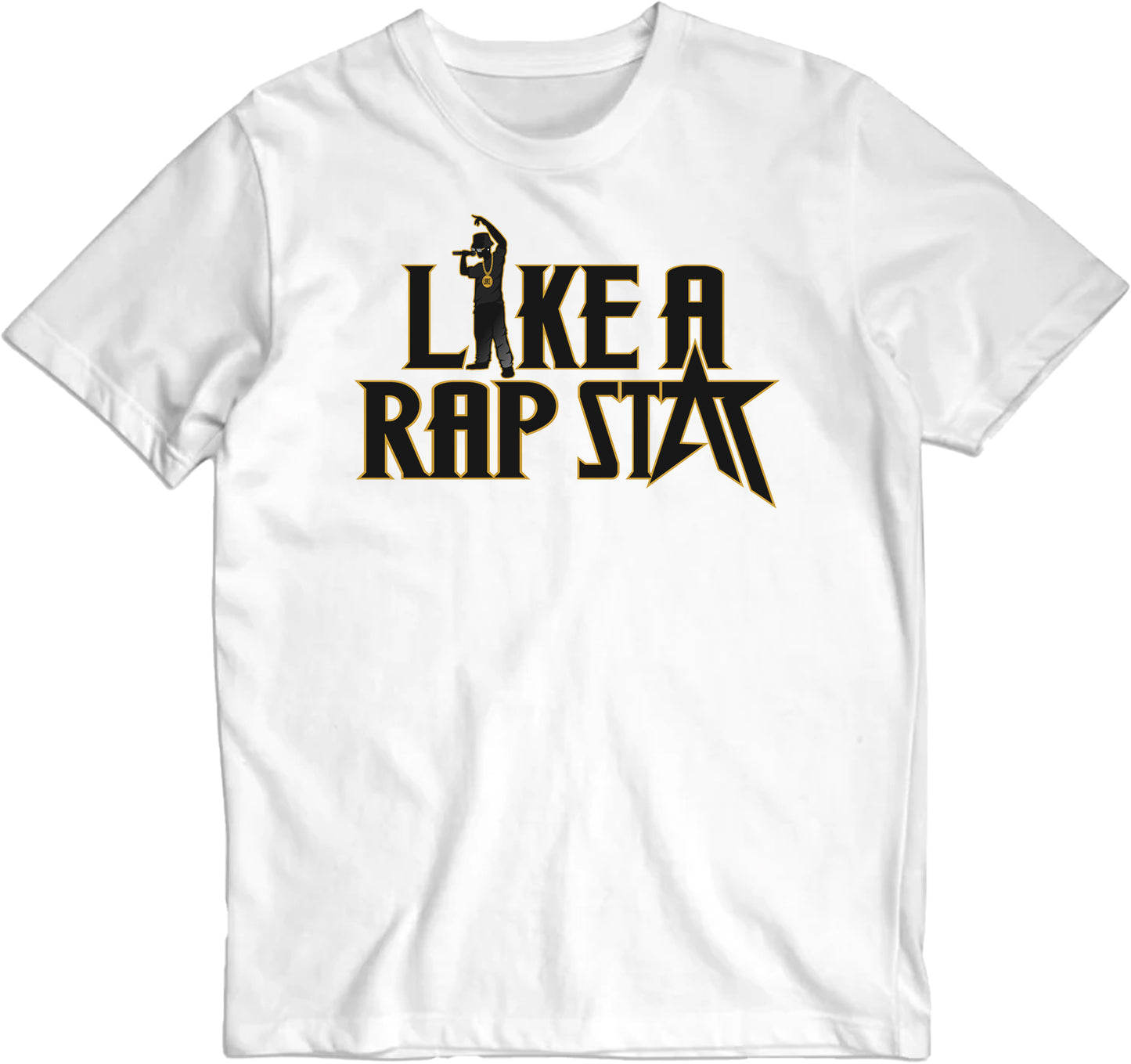 Like A Rap Star Trademarked Logo White T-Shirt